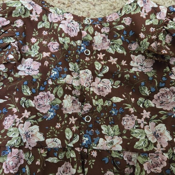 Bailey's Blossoms Girls 3T Floral One Piece w/Snaps - Picture 5 of 6